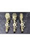 Gold Serving Tongs Set of 3 White Daisy Pasta/Dessert/Food/Display Tongs Titanium