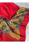 Mardin Calligraphy Floral Patterned Headscarf on Red Background – Dowry and Everyday Wear - 4