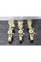 Gold Serving Tongs Set of 3 White Daisy Pasta/Dessert/Food/Display Tongs Titanium - 3