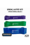 Resistance Band and Exercise Band Set High Resistance Set of 3 (Purple-Green-Navy Blue)
