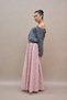 Pink-Burgundy Floral Balloon Skirt - 7