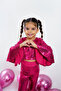 Sparkly Sequined Flywheel Sleeve Layered Leg Girl's Set - 4