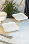 Luxury 3 Piece Porcelain Presentation Set & Bowl Pedestal Presentation Dish Tableware Set - 3