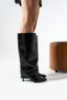 Dora Women's Leather Pointed Toe Heeled Boots - 4
