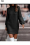 New Season Women's Long Sleeve Mini Dress with Turtleneck Elegant Knitwear Style - 7