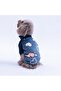 Blue Verona Jacket Blue Heart Pattern Soft Snap-On Cat Dog Jacket Cat Dog Outfit Cat Dog