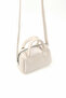 Crinkle Textured Cream Shk184 Faux Leather, Single Compartment with Zipper, Strap Hand, Arm and Shoulder Bag - 6