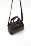Crinkled Textured Brown Shk184 Faux Leather, Single Compartment with Zipper, Strap Hand, Arm and Shoulder Bag - 6