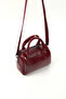 Crinkled Textured Burgundy Shk184 Faux Leather, Single Compartment with Zipper, Strap Hand, Arm and Shoulder Bag - 6