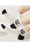 6 Pairs of Smile Patterned White Socks Colorful Unisex College Socks - 4