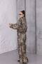 Z.R Muadil Leopard Premium Textured Satin Bomber Jacket Pants Set - 4