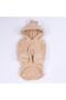 Beige Lucca Teddy Hoodie Bear Ear Plush Dog Outfit Cat Outfit Dog Sweati - 7