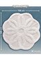 Cotton Tufting Water Absorbent Bath Mat, Bathroom Rug Lotus 100X100 cm Cream - 4