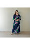 Ladies Casual Dress – Polyester Floral Printed Maxi Wear - 2