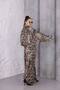 Z.R Muadil Leopard Premium Textured Satin Bomber Jacket Pants Set - 8