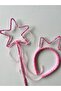 Sequin Crown and Star Wand Scepter for Girls - Holographic Pink - 2