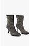 Suede Gray Stone Thin Heeled Women's Boots 9 cm - 4