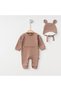 Children's Jumpsuit Cotton Hospital Release Gift Newborn Girl and Boy Baby Eared Beret Baby Jumpsuit - 4