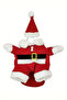 Festive Santa Dog Costume Set – Warm Polyester Jumpsuit for Small Breeds, Sweater Design Pets - 4