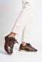 Women's Leather Sneaker Parachute Detailed Brown Lurea - 5