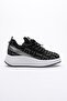 Women's Suede Sneaker Stone Detailed Black Cressa - 3
