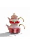 Bird Studio Pink Color Enamel Teapot Set - 2 Lt. + 1 Lt. - 3