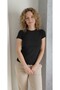 Women's Short Sleeve Circular Neck Black Bady - 3