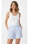 Women's Striped Home Shorts Blue