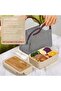Lunch Box 1400ML – 3-Compartment Leakproof with Spoon & Fork (Microwave Safe, BPA-Free) - 5