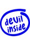 Sticker auto ''Devil inside'', 15x14 cm, albastru