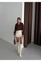 Women's Lined Double-Breasted Cut Buttoned Mini Trench Coat - 4