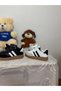 Ministep White Black Striped Unisex Children's Sports Shoes Velcro Comfortable and Stylish Casual Sneaker - 7