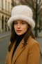 Winter Women's Hat – Faux Fur Textured, Kalpak Hat, Luxurious Looking Stylish Design Warm and Elegant Design - 4