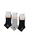 5 Pairs of Cotton Mixed Color Men's Booties Socks (Black White Gray Anthracite Navy Blue) - 4