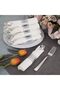 Disposable Cutlery Set Individually Wrapped Pack of 6 Plastic Utensil Sets with Fork, Spoon & Knife - 4