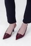 Burgundy Women's High-Heeled Shoes Strappy Pointed Toe High Heels - 7