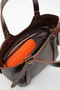 Women's Brown Belt Handle Detailed Zippered Lined Handbag and Shoulder Bag - 5