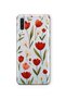 Samsung Galaxy A70 Compatible Red Tulip Patterned Transparent Phone Case
