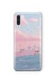 Samsung Galaxy A70 Compatible Pink Sky and Swan Pattern Transparent Phone Case