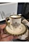 Bead Detailed Coffee Cup Set - 4