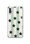 Samsung Galaxy A70 Compatible Striped Star Pattern Transparent Phone Case