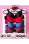 Miss Perry Supported 4-Pack Color Mixed Padded Bra