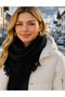 Black Color Tassels Cool Style and Stylish Style and Fashion Icon Triangle Knitwear Shoulder Shawl 160*50 cm