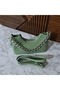 Crocodile Double Strap Shoulder Hand and Crossbody Women's Bag with Metal Chain Detail - 8