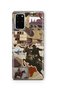 Samsung Galaxy S20 Plus Compatible Cowboy Western Collage Pattern Transparent Phone Case