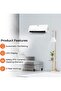 PTC Ceramic Wall Heater, LED Temperature Display, GWH28518-7.5 Hours Timer, 2200W Power, Remote Control, Temperature Control White - 2