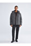 Rmz Gi̇yi̇m Farkiyla Comfortable Fit Stand Collar Velvet Men's Puffer Jacket - 3