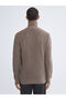 Lcw vision beige zip-up turtleneck men's knit sweater - 6