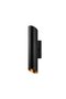 Cut Rustic Metal Tubular Single Wall Sconce with Tufts Black, Industrial Decorative Wall Lamp Cut11820 - 4
