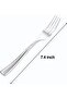 Disposable Plastic Forks - 18 Heavyweight Silver Cutlery (Reusable) - 8